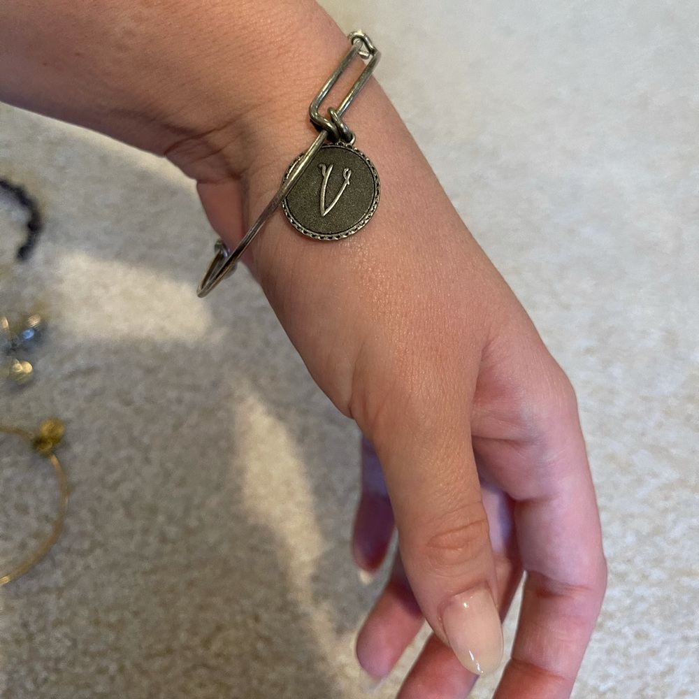 ALEX and ANI “V” initial bracelet